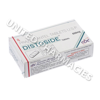 Distoside 600 (Praziquantel) - 600mg (4 Tablets) Image1